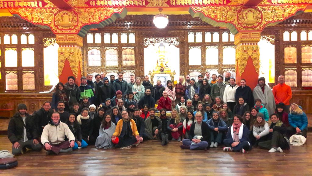 The participants of the meditation course at Kopan Monastery in Nepal